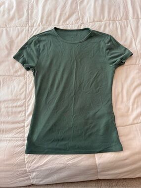 Abercrombie & Fitch Short Sleeve Crew Neck Top - Forest Green